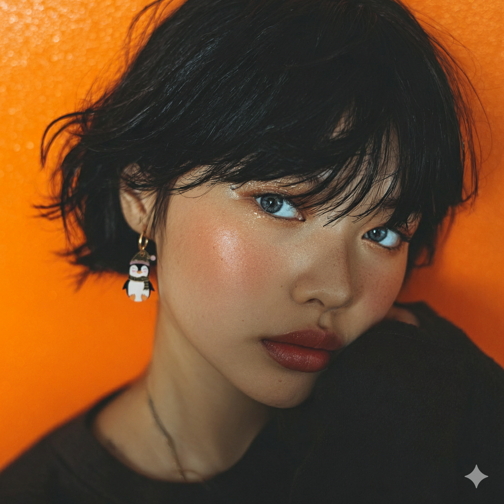 Pendiente Aro Pingüino