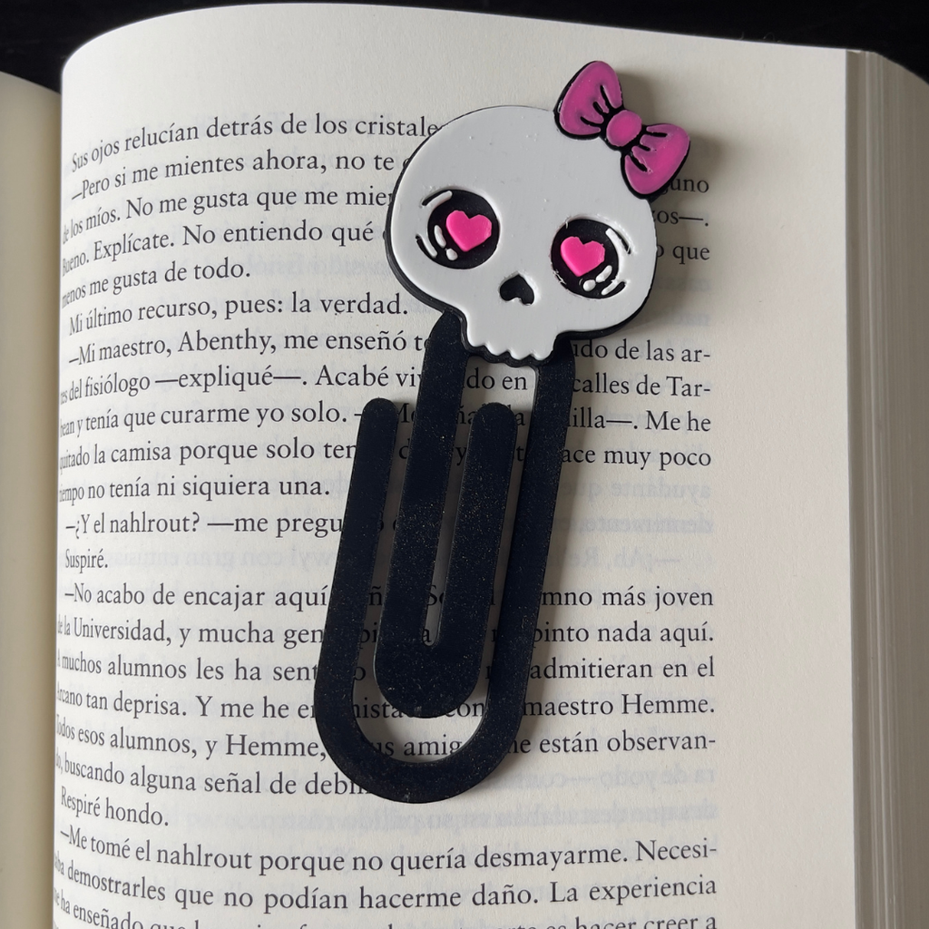 Marcapáginas Clip Impresion 3D Calavera